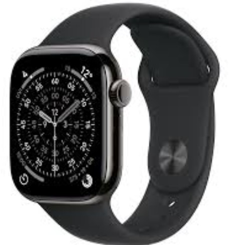 Apple Watch S 11 Cellular 42mm Slate Titanium Case with Slate Milanese Loop